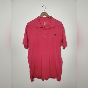 Arcteryx Captive Polo Shirt Mens X-Large Golf Short Sleeve Stretch Logo RED